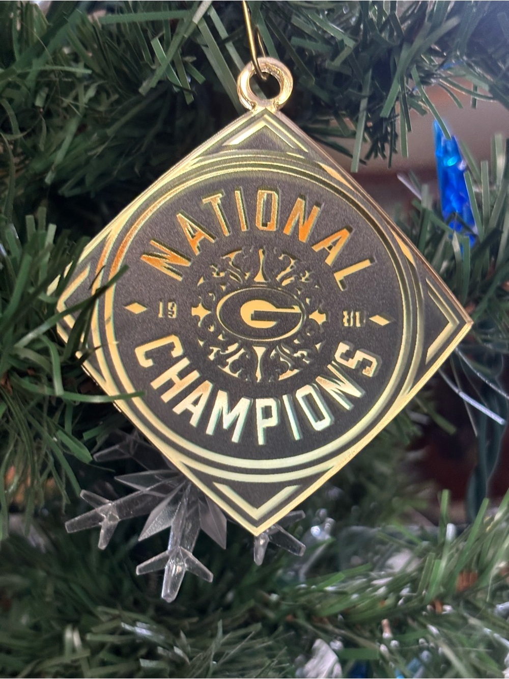 Georgia Bulldogs 1981 National Champions Ornament